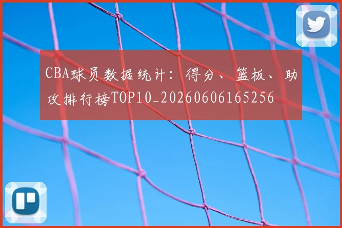 CBA球员数据统计:得分、篮板、助攻排行榜TOP10_20260606165256